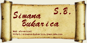 Simana Bukarica vizit kartica